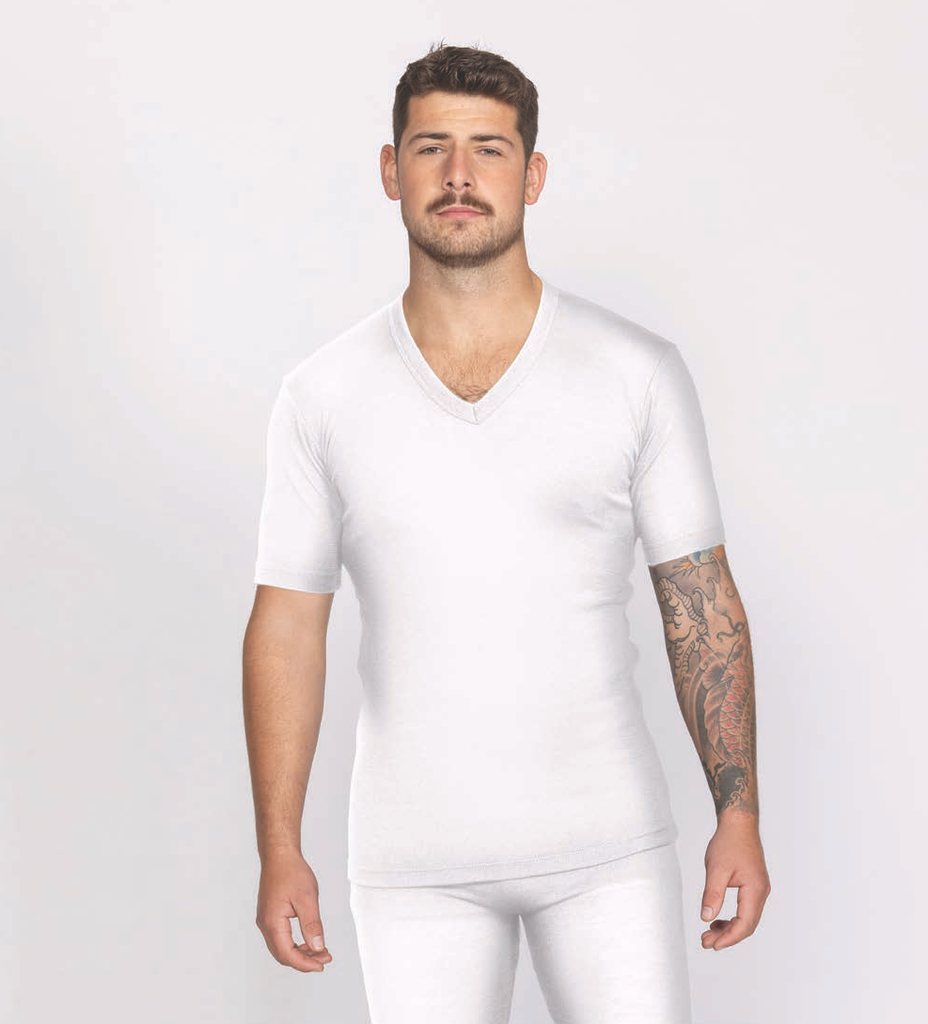 Thermal V-Neck Short Sleeve (S, Black)