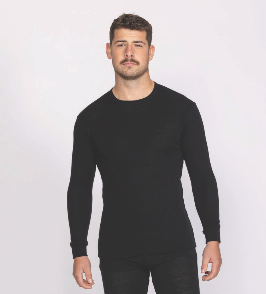 Thermal Crew Neck Long Sleeve (Black, S)
