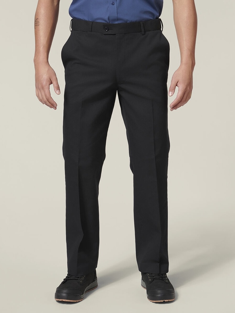 Y02594 - Permanent Press Plain Front Pant (72, BLACK)