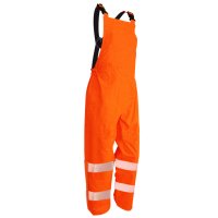 [801178-S] HI VIS PU, BIB TROUSERS, FLAME RETARDANT, ORANGE-SIZE (S)