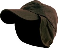 [PCO1396-BR-M] CAUTION OILSKIN CAP WITH FLAP-SIZE (M)