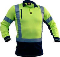 [PCP1263-FLYE/BK-XS] CAUTION D/N L/S MICROVENT POLO-SIZE (XS)