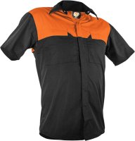 [PCS2000-BK/FLOR-XS] CAUTION POLY COTTON SHORT SLEEVE SHIRT-SIZE (XS)
