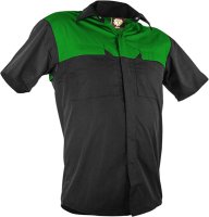 [PCS2000-BK/GN-XS] CAUTION POLY COTTON SHORT SLEEVE SHIRT-SIZE (XS)