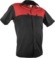 [PCS2000-BK/RD-XS] CAUTION POLY COTTON SHORT SLEEVE SHIRT-SIZE (XS)