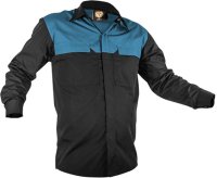 [PCS2010-BK/BU-XS] CAUTION POLY COTTON LONG SLEEVE SHIRT-SIZE (XS)