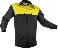 [PCS2010-BK/FLYE-XS] CAUTION POLY COTTON LONG SLEEVE SHIRT-SIZE (XS)