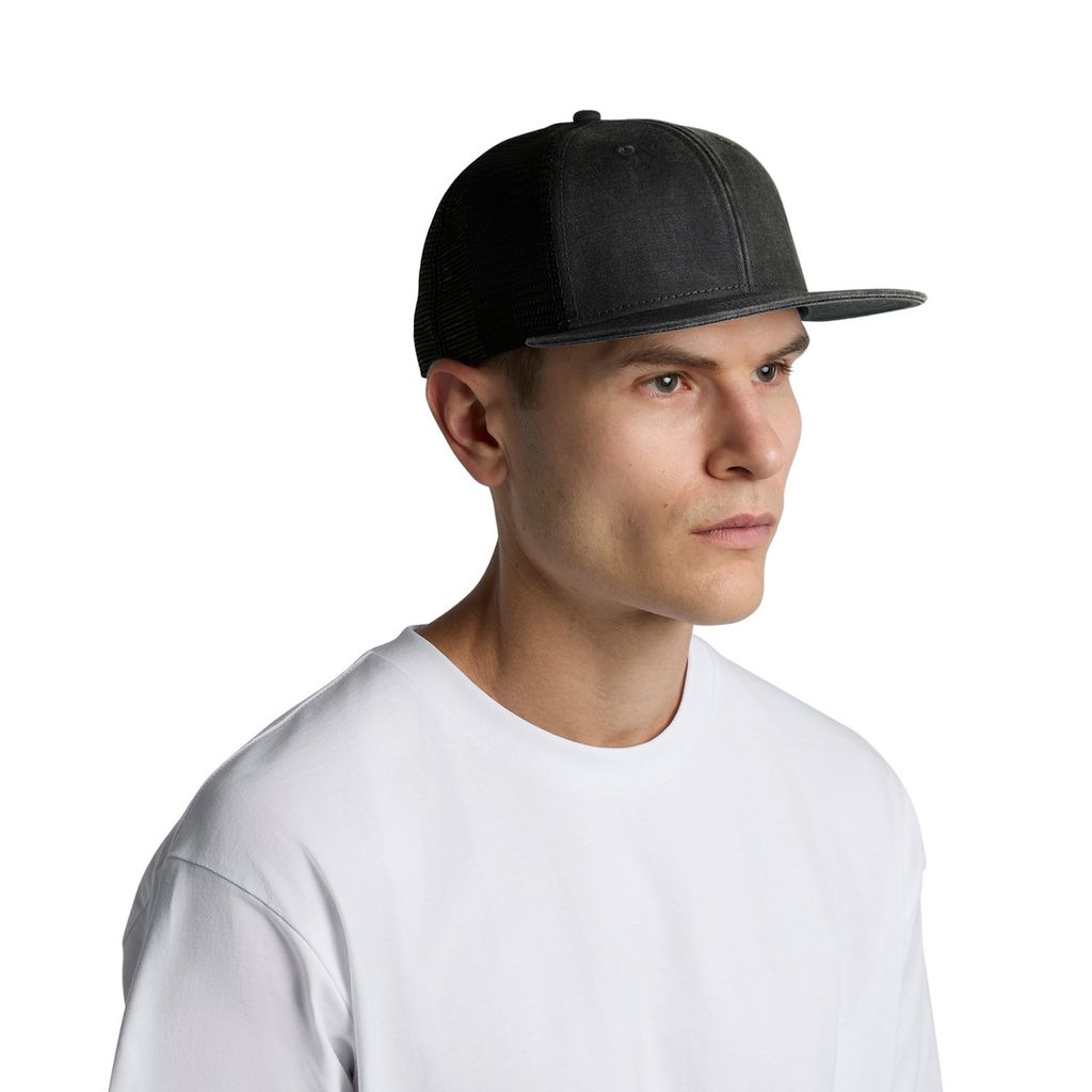 [1102-F_BLK-P-OS] Stock Faded Trucker - 1102 (Faded Black)