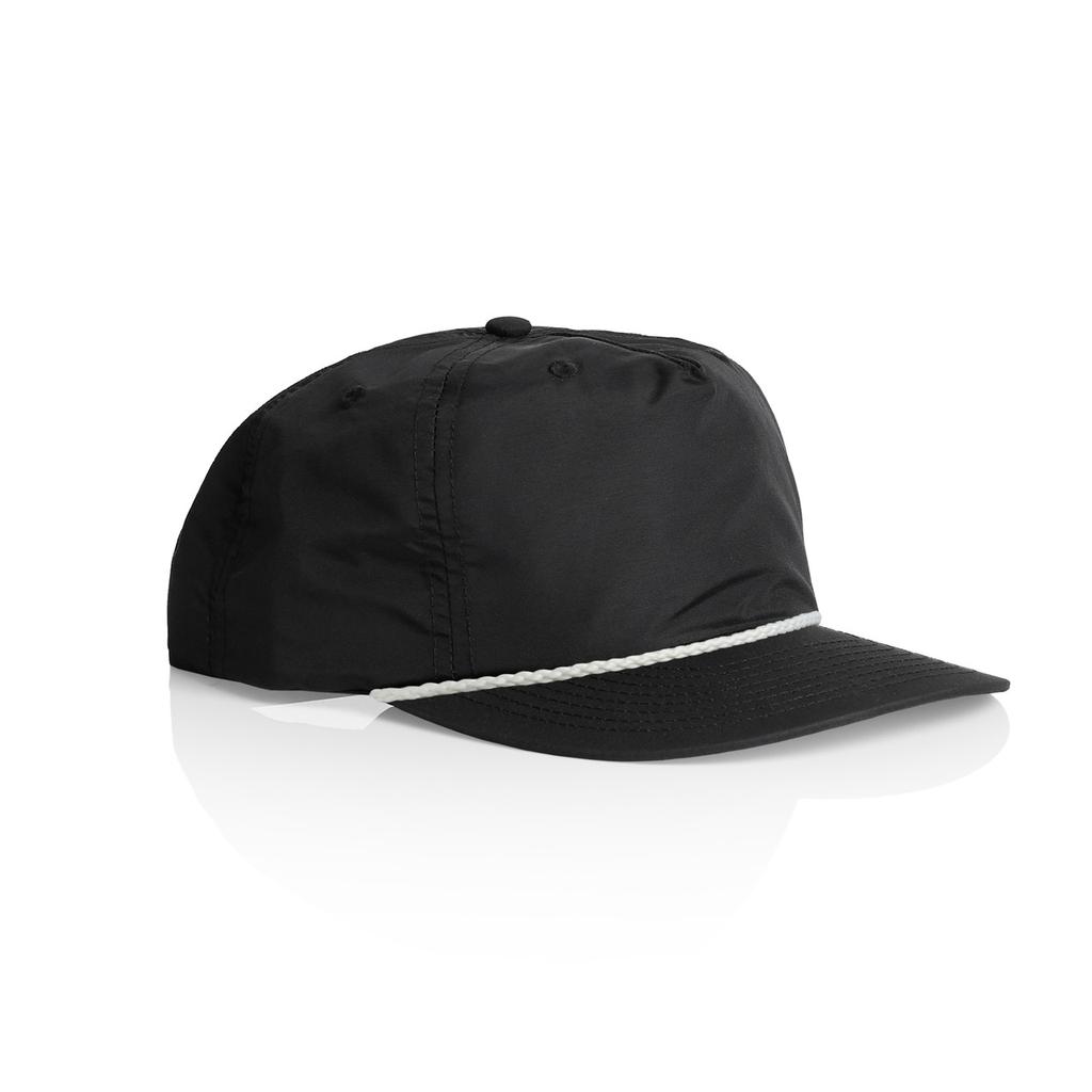 [1123-BL/WH-P-OS] Surf Rope Cap - 1123 (Black/White)