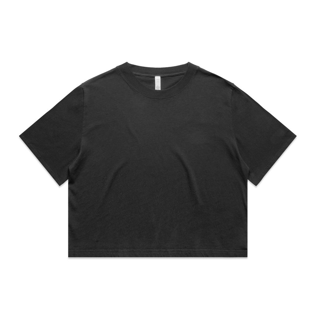 Wo's Heavy Faded Crop Tee - 4089
