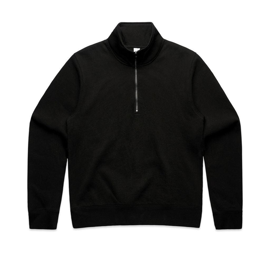 [4125-BLACK-F-XS] Wo's Stencil Half Zip Crew - 4125 (XS, Black)