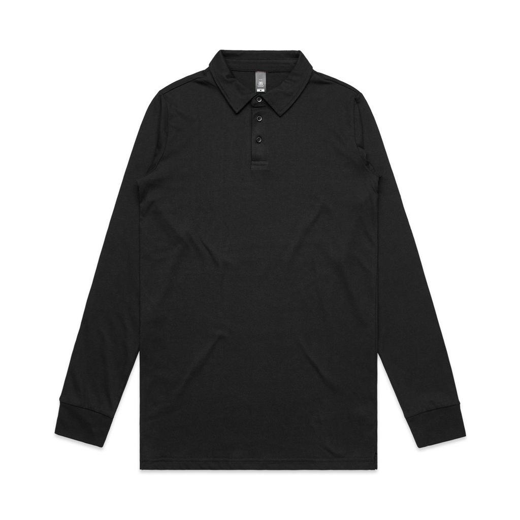 [5404-BLACK-G-S] Chad L/S Polo - 5404 (S, Black)