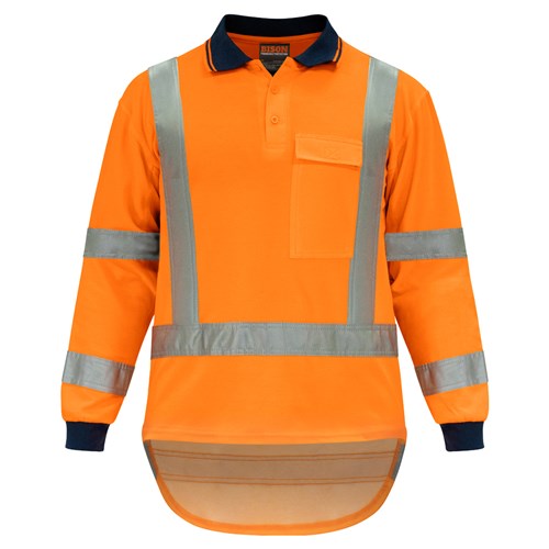 [AM006152] POLO TTMC-W17 X-BACK QUICK-DRY COTTON BACKED ORANGE (VTX14LS)