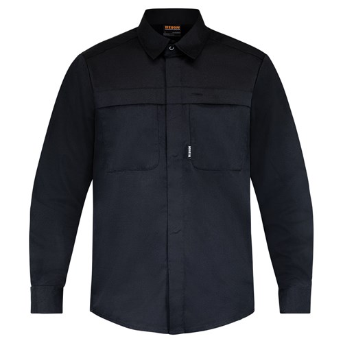 [AM006169] Shirt Polycotton Black (LC0108)