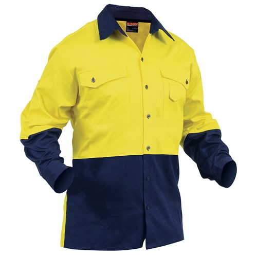 [AM006171] Shirt Day Only Cotton Yellow/Navy (SDBCO)