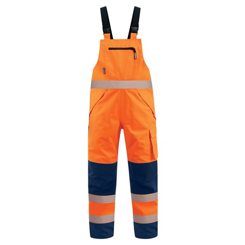 [AM006407] Bib Trouser Extreme Orange/Navy