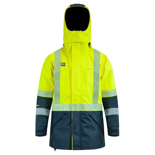 [AM006491] Jacket Arcguard Rainwear 29CAL Day/Night Inheratex Yellow/Navy