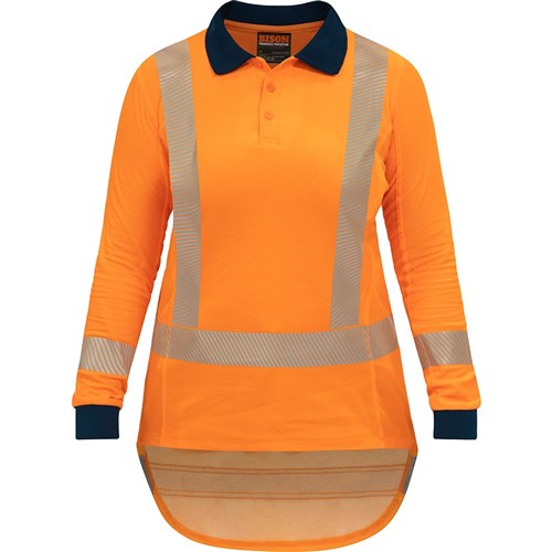 POLO WOMEN'S TTMC-W17 X-BACK QUICK-DRY COTTON BACKED ORANGE (WPTBCBLW)